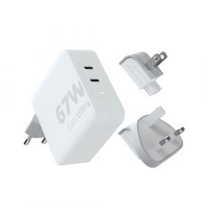 Xtorm Chargeur et câble d'alimentation PC Chargeur secteur 67W GaN-Ultra avec adaptateurs voyage + cable USB-C PD 100W 2M