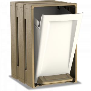 Bama Poubelle "Tina" en plastique - Marron - 6,5 L