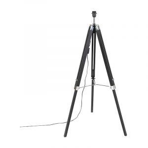 Qazqa Lampadaire noir sans abat-jour - Trépied