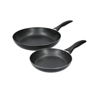 Kitchencraft Set de 2 poêles antiadhésive 28/20cm-aluminium noir