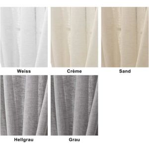 1 pi&egrave;ce Rideau Voilage, d&eacute;coration pour fen&ecirc;tre, Suspension &agrave; Pattes, 140x175 cm, Blanc, VH5858ws - Woltu