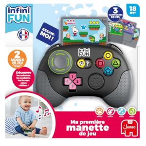 Infini Fun - Ma Premi&egrave;re Manette de Jeux Vid&eacute;o - Jouet d'imitation - Eveil Educatif Electronique - Apprentissage Couleurs, Formes, Chiffres - Effets sonores Amusants - Enfant et B&eacute;b&eacute; d&egrave;s 18 Mois