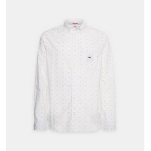 Tommy Jeans Chemise coupe slim à col américain Tommy Hilfiger en coton blanc
