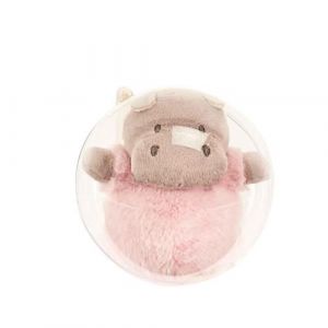 Peluc Enfant dans Boule "Hippo" 12cm Rose Prix