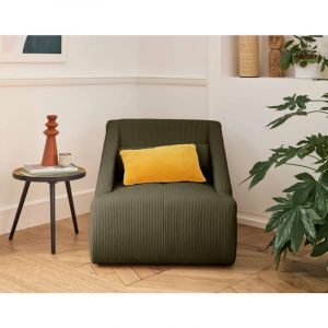 Onyx - fauteuil - en velours c&ocirc;tel&eacute; - Vert