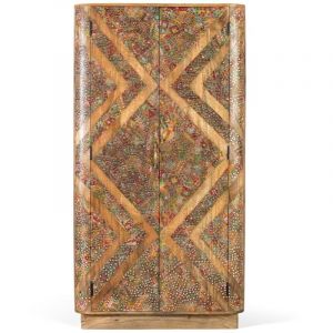 Giner Y Colomer - Armoire en bois de manguier massif à deux portes 170 cm