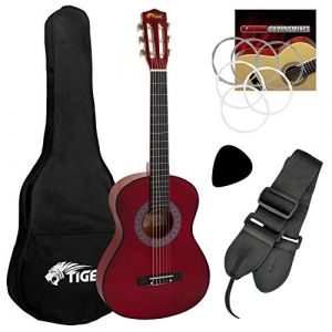 Tiger CLG6-RD Guitare Classique 1/2 Rouge