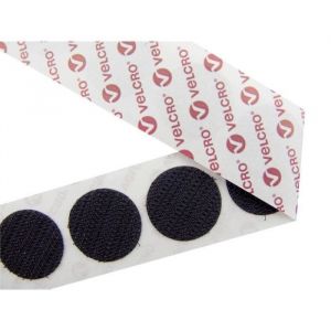 Velcro E28801533011425 Pastilles rondes auto-agrippantes à coller partie crochets (ø) 15 mm noir 1300 pc(s) S82561