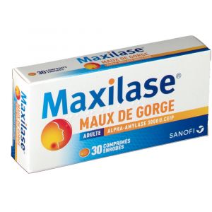 Sanofi Maxilase Maux de Gorge - 30 Comprim&eacute;s