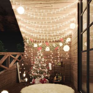 VidaXL Guirlande lumineuse Globe 40 m 400 LED Blanc chaud 8 fonctions