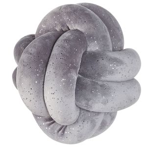 Beliani Coussin d&eacute;coratif en velours gris 20x20cm
