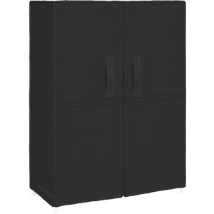 Armoire à chaussures range chaussures rangement meuble entrée couloir salon 60 x 28 x 90 cm Tissu noir