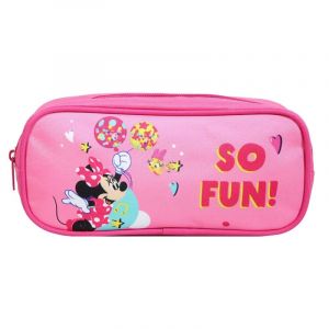 Bagtrotter trousse scolaire rectangulaire disney minnie rose fun
