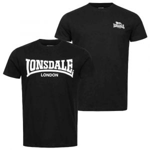 Lonsdale T-shirt à Manches Courtes Piddinghoe 2 Unités XL Black