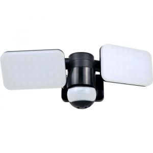 Image de Elro LF70 Duo Lampe d'extérieur LED avec détecteur de mouvement - 2 x 10 W - 1200 LM - IP54 étanche - Noir