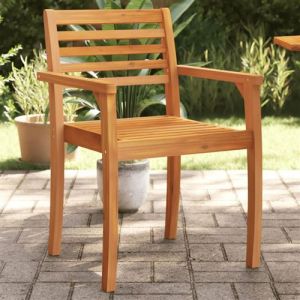 VidaXL Chaises de jardin lot de 6 59x55x85 bois massif d'acacia, siège de jardin, chaise de patio, chaise de jardin pour repas, siège extérieur