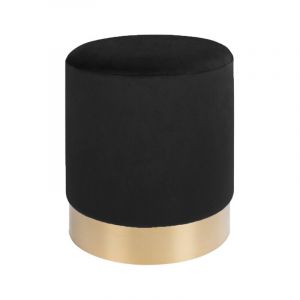 Velana - pouf - en velours - Noir