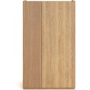 Meuble &agrave; chaussures en m&eacute;lamine, Akra, ch&ecirc;ne dor&eacute;-lattes - Herdasa