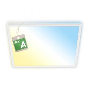 BRILONER - Panneau LED, classe énergétique A, 14W à 3000lm, 50.000h éclairage, plat, CCT, lumière indirecte, dalle led, panneau plafond, plafonnier, lustre salon, 42x42x3 cm, blanc