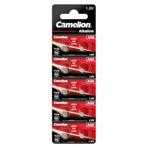 Camelion Pile Bouton s, Batteries pour horloges LR63 / AG0 / LR521 / 379 / SR521W 10 Pack