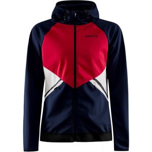 Craft Veste à capuche Femme, bleu/rouge L Vestes & Gilets course à pied