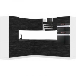 Belini - Cuisine Equipee Complete Stacy Muebles de Cuisine Complets. L-Forme Cuisine. Cuisine Complete avec Plan de Travail, &eacute;b&egrave;ne Royal