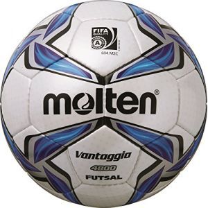 Molten Ballon de football pour foot en salle blanc bleu argent - 4 f9v4800