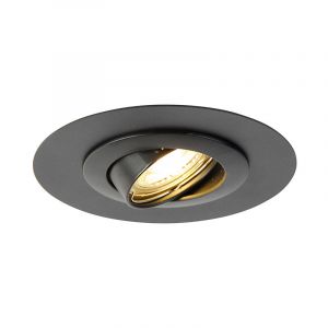 Qazqa Edu - Grand spot encastrable Moderne - 1 lumière - Ø 13 cm - Noir - Moderne - Éclairage intérieur - Salon I Chambre I Cuisine I Salle à manger - Noir