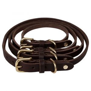 Oyoy living Collier marron en cuir 35x1cm