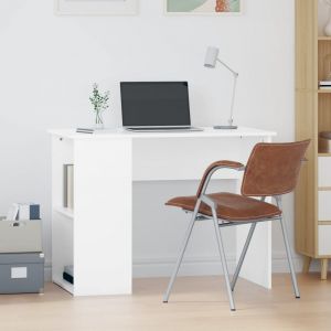 VidaXL Bureau Blanc 100x55x75 cm Bois d'ingénierie