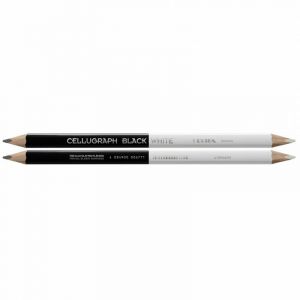 Lyra L1948003 CELLUGRAPHH Lot de 2 stylos universels à trois faces de 24 cm de long, au design professionnel, idéal pour les marques sur les surfaces claires et sombres, blister