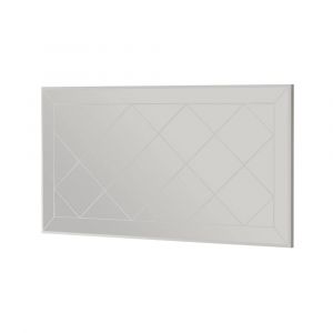 Dmora - Miroir Dpessin, Verre miroité, Objet d'ameublement mural, Décoration avec miroir, 60x2h120 cm, Blanc
