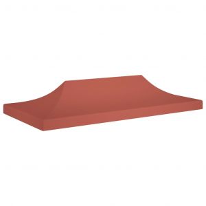 VidaXL Toit de tente de r&eacute;ception 6x3 m Terre cuite 270 g/m&sup2;
