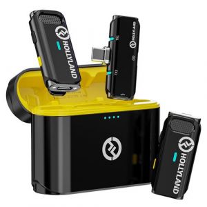 Image de Hollyland Micro Cravate sans Fil - Lark C1, pour Android USB-C, Plug&Play, Annulation bruit, Audio Hi-FI, 32H Utilisation, Noir