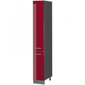 Meuble haute de cuisine R-Line, Rouge bordeaux Haute brillance, 30 cm, Vicco