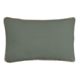 Coussin Rectangle garni 50 x 30 cm coton kaki et jute
