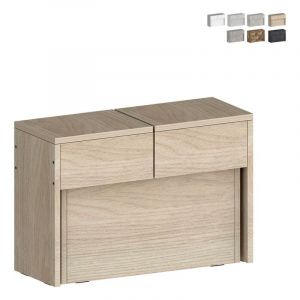 Banc extensible 66-290 cm pour table à manger console Pratika a - Marron - Orme