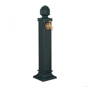 Relaxdays Fontaine extérieure pour Le Jardin ou la terrasse, Robinet doré, H x L x P : 80 x 18,5 x 22 cm, Verte