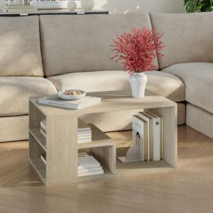Table basse Antaa 80 x 50 x 40 cm travertin [en.casa]