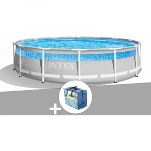 Intex Kit piscine tubulaire Prism Frame Clearview ronde 4,27 x 1,07 m + Bâche à bulles