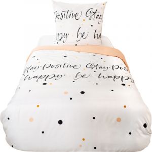 Linnea Parure de lit positive 140x200 cm - Blanc