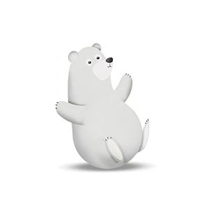 Komar Affiche d'art Cute Animal Polar Bear - Taille: 50 x 70 cm - blanc, gris, noir