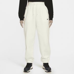 Image de Nike Pantalon de survêtement oversize à taille haute Sportswear Phoenix Fleece pour Femme - Blanc - Taille L - Female