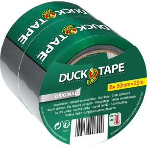 Image de Ruban adhésif toilé 50mm Duck Tape 25m Argent 2 pcs (Lot)