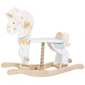 Le Toy Van Cheval &agrave; bascule Rocking Unicorn Carousel bois multicolore int&eacute;rieur