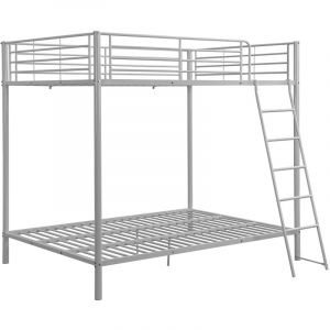 Vente-unique - Lits superpos&eacute;s 2 x 140 x 190 cm - Argent - gemini iii