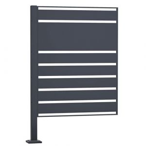 wiltec Module de rallonge couleur anthracite pour Clôture de poubelle Cache-poubelle en acier