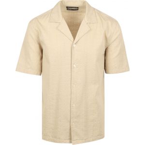 Marc O'Polo Chemise Crèpe Manches Courtes Beige taille L