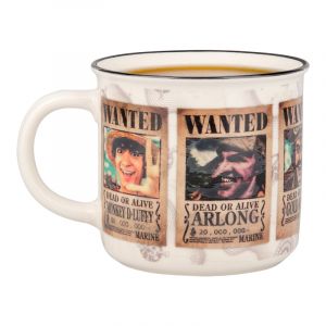 Paladone Mug thermo-réactif One Piece Wanted, Pirates au chapeau de paille, 350 ml, produit sous licence officielle, mug pour boissons chaudes, cadeau pour les fans de pop culture.