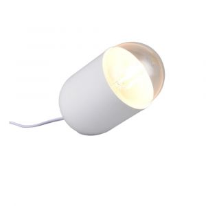 Lampe design, Lampe à poser compact - NARA Blanc en Metal, BOITE A DESIGN